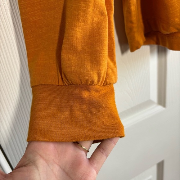 Aventura Womens Top Large Long Sleeve Mustard Organic Cotton Granola Coastal - Picture 5 of 8